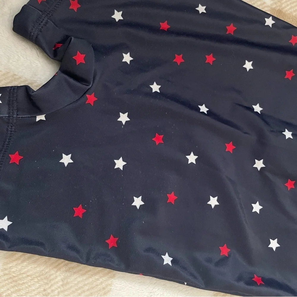 Old Navy Red and White Stars Navy Baby Romper Swimsuit